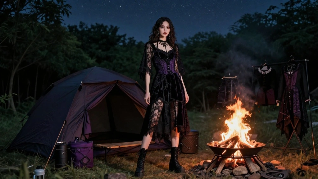 15 Goth Camping Outfit Ideas With A Dark Outdoor Twist