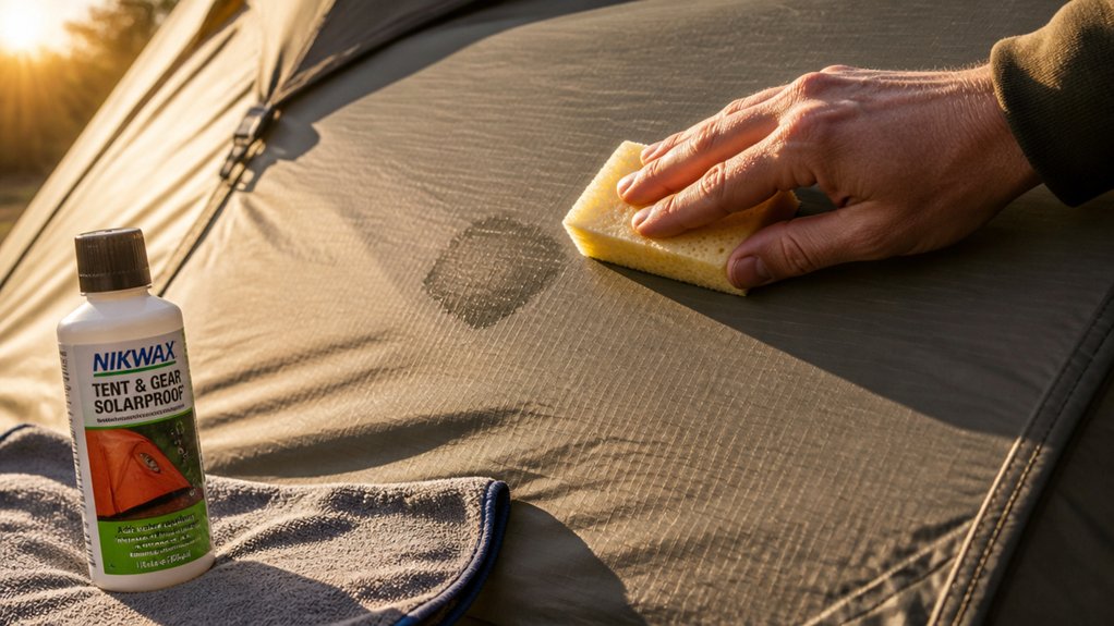 clean tent before waterproofing