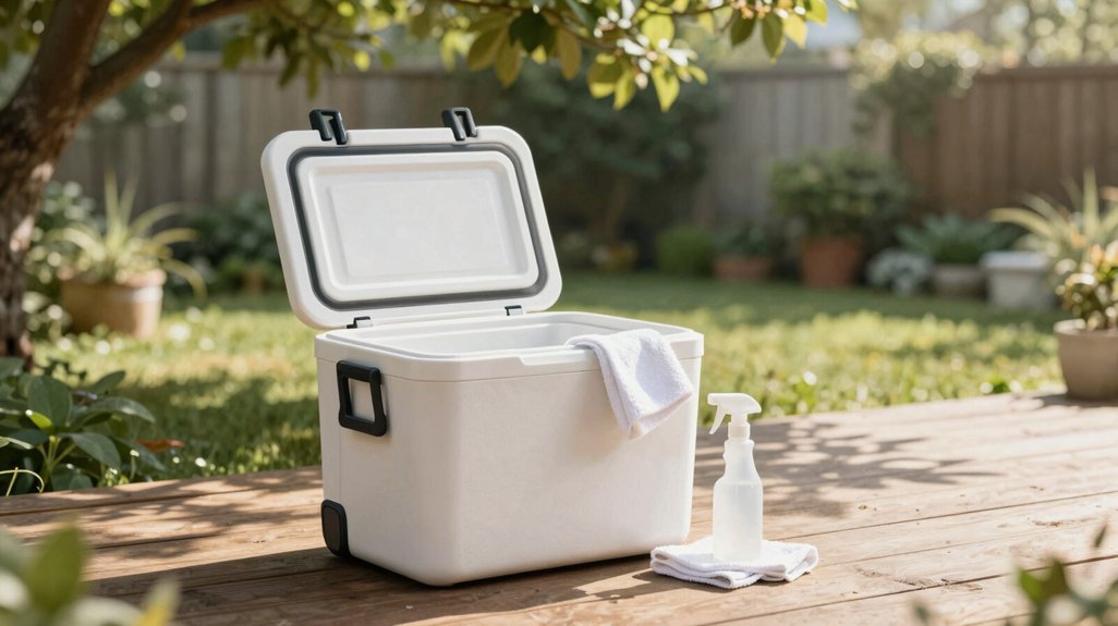 cleaning mold from a cooler in 10 steps