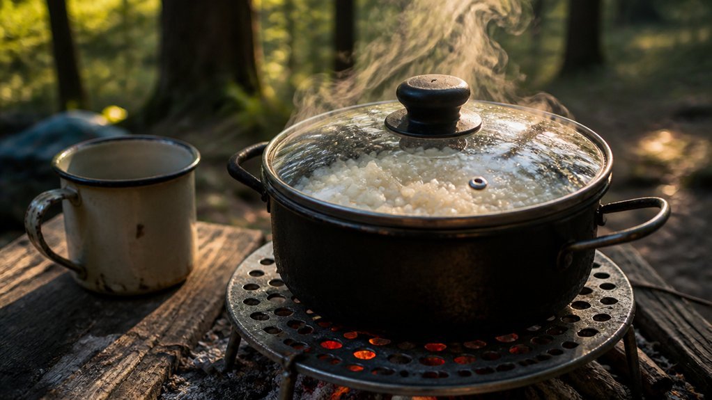 even heat fluffy rice