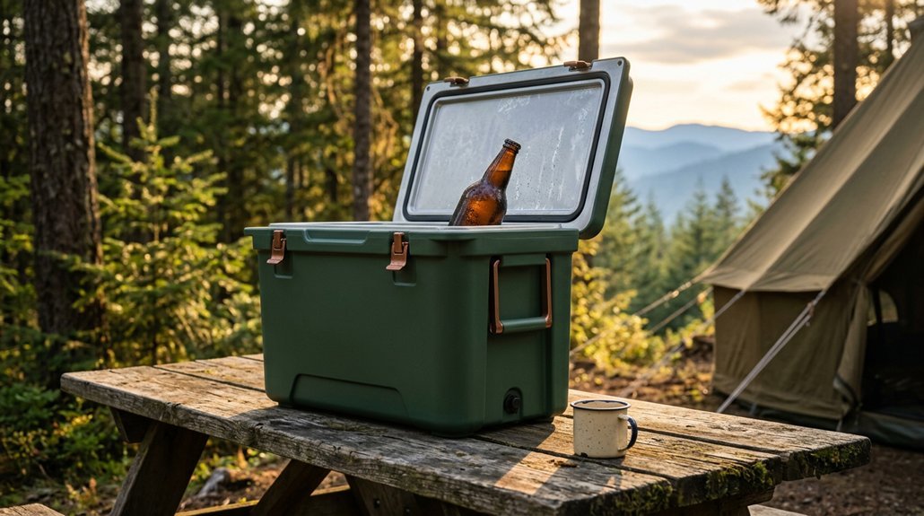 five camping coolers keep ice cold