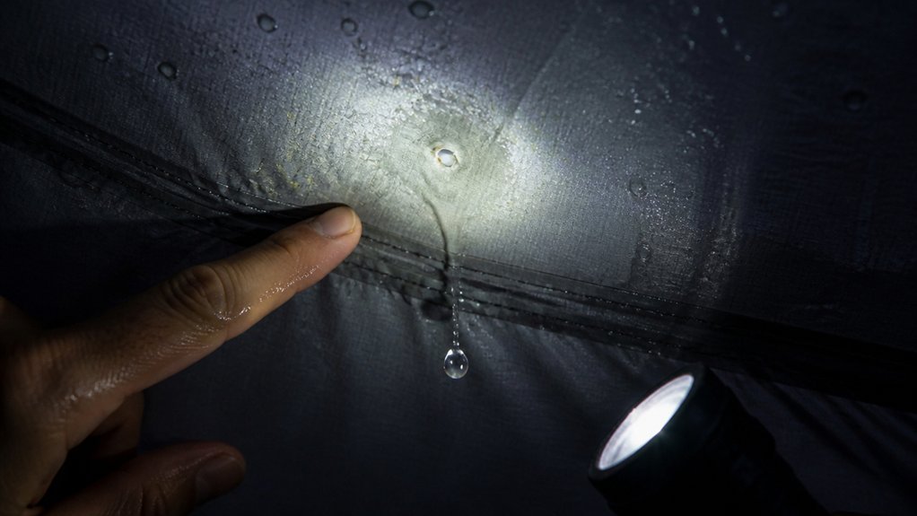 locate tent leak sources methodically