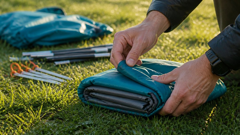 remove stakes poles rainfly separately
