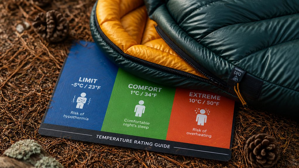 sleep bag warmth guidance ratings mismatch