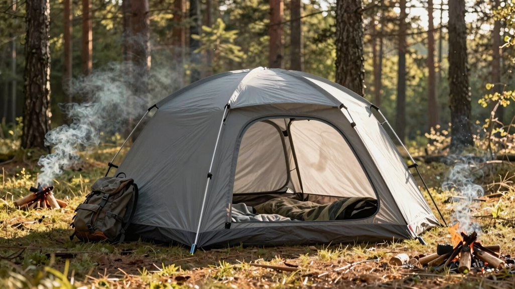 tent setup duration estimates and steps