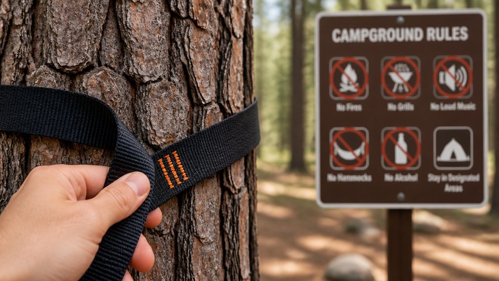 tree hanging sturdy trees straps restrictions